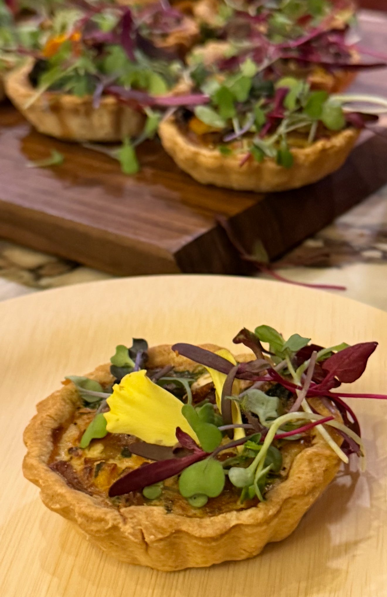 Thanksgiving PRE-ORDER: Mini Roasted Butternut Squash & Spinach Quiche - set of 12